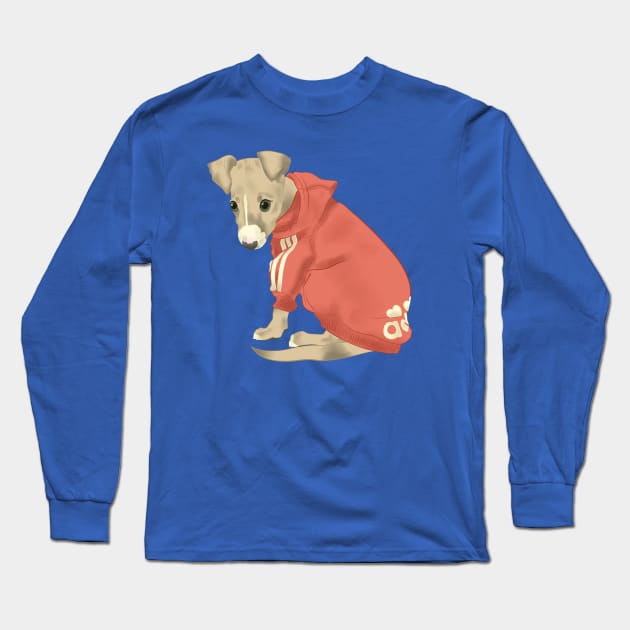 Italian Greyhound Long Sleeve T-Shirt by Blacklightco